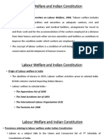 Labour Welfare and Indian Constitution