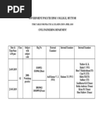 Government Polytechnic College, Muttom: Time Table For Practical Examination April-2019