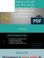 Determinación de La Masa Molar de Un Líquido Volátil Por El Método de Las Presiones Parciales