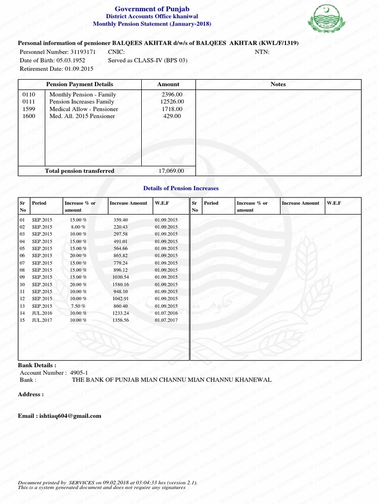 Pension Slip (31193171, January, 2018) PDF