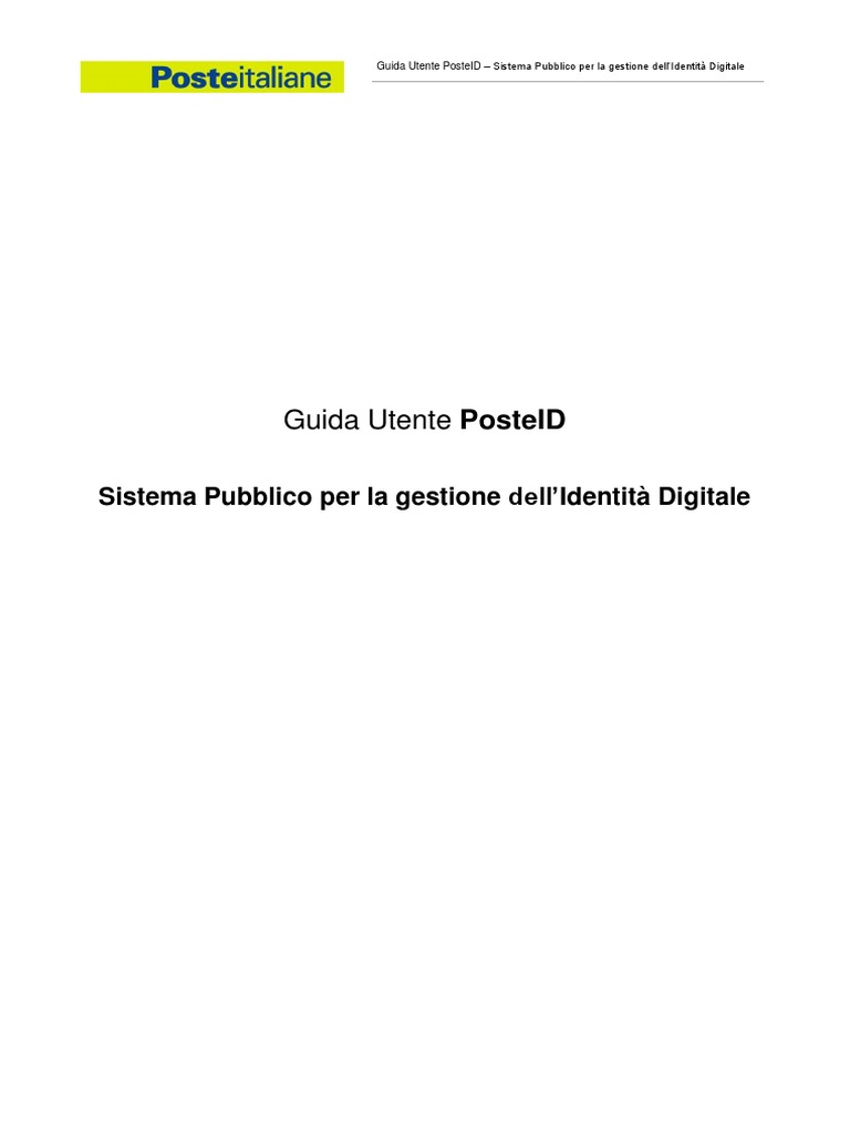 Guida Utente - Poste Id | PDF