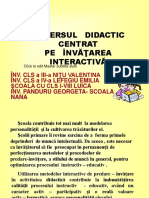 Demersul Didactic Centrat Pe Învăţarea Interactivă