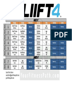 LIIFT4 Workout Calendar