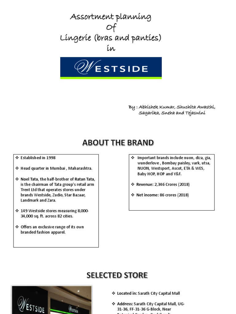 Westside Assortment Planning, PDF, Retail