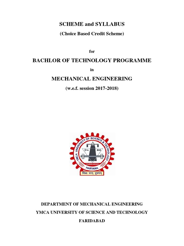 Btech Mech Engg Syllabus 2017-1 PDF | PDF | Diffraction | Engineering