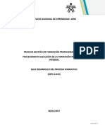 GFPI-G-013 Guia para Desarrollar Los Procesos Formativos