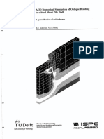 A 3D Numerical Simulation of Oblique Bending in Steel Sheet Pile Wall