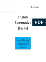 English Summative (Essay) : Sonia 8-Orange
