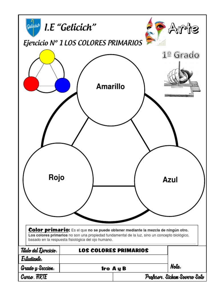 Actividades sobre colores primarios y secundarios | PDF