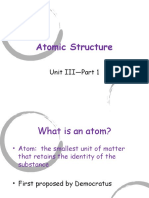 Atomic Structure: Unit III-Part 1