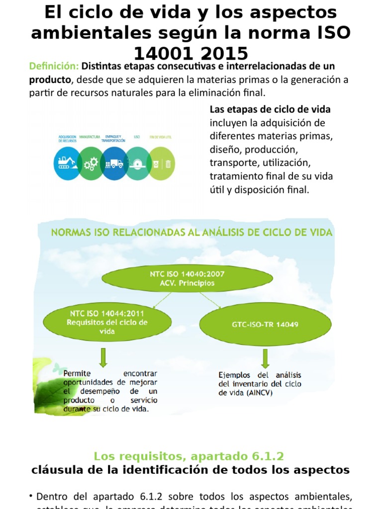 ISO 14001: Ciclo de Vida y Ambiente | PDF | Evaluación del ciclo de ...
