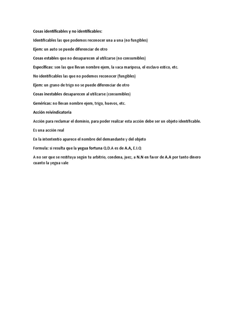 Cosas Identificables y No Identificables | PDF