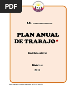 Estructura Del Plan Anual de Trabajo 2019 Ugel16