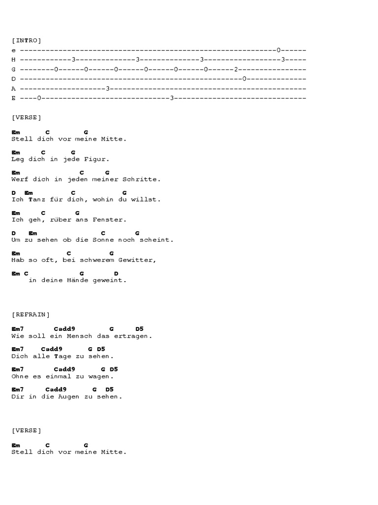 Wie Soll Ein Mensch Das Ertragen Chords