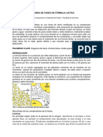 Diagrama de fases de fórmulas lácteas con ácidos grasos