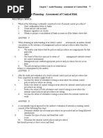 Chapter 7 Audit Planning: Assessment of Control Risk