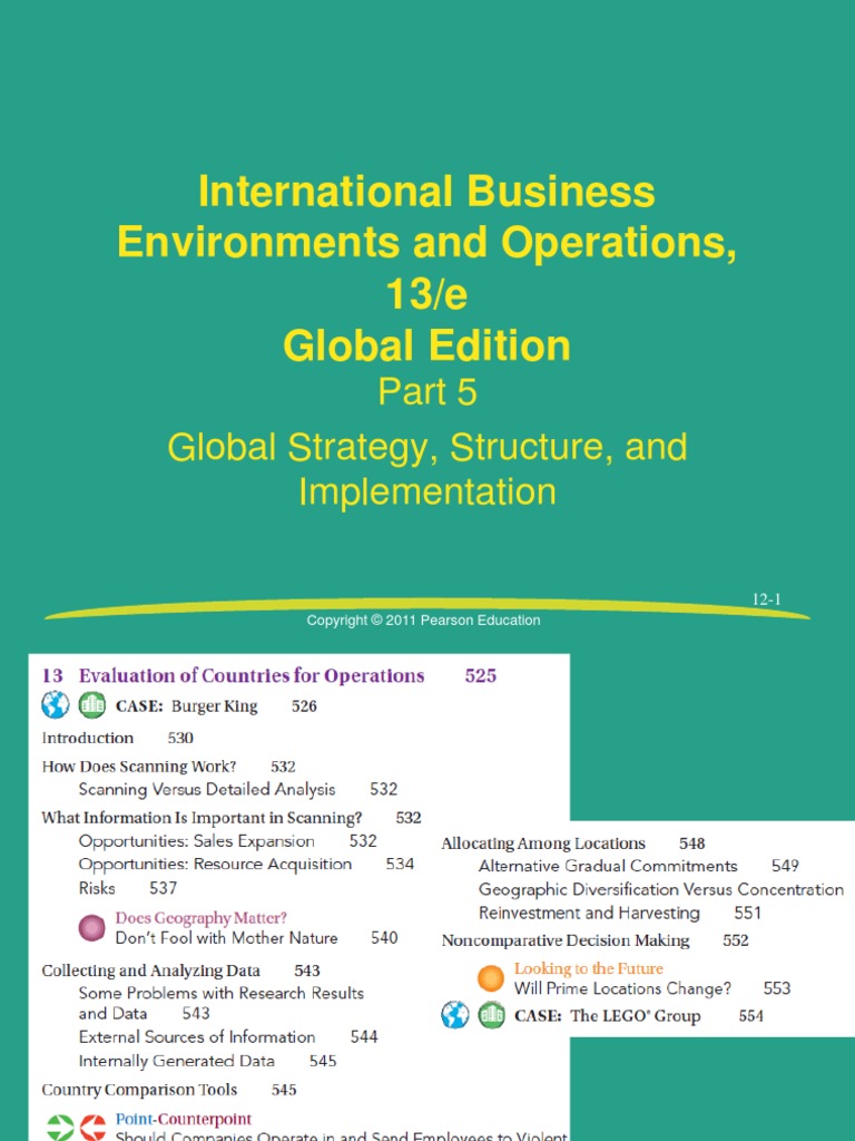International Business Environments and Operations, 13/e Global Edition ...