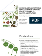 Inventarisasi Plankton Di Setu Pedongkelan