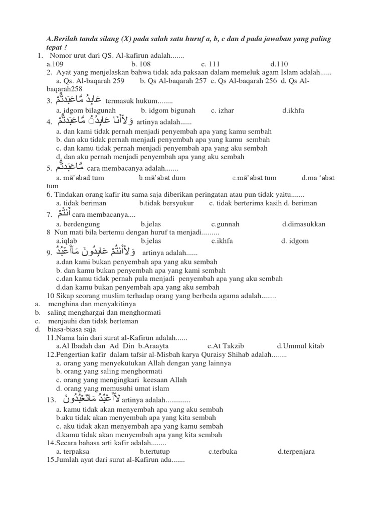 Download 67+ Contoh Surat Al Kafirun Dan Cara Bacanya Gratis