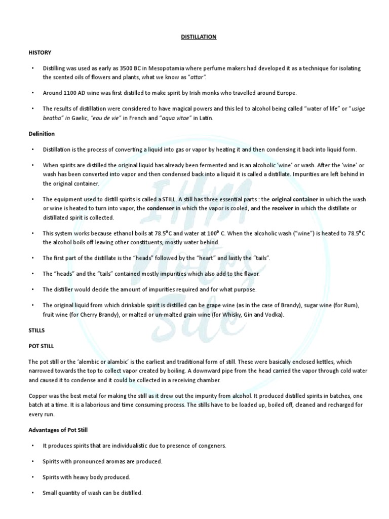 Distillation Process and Equipment Overview | PDF | Distillation ...