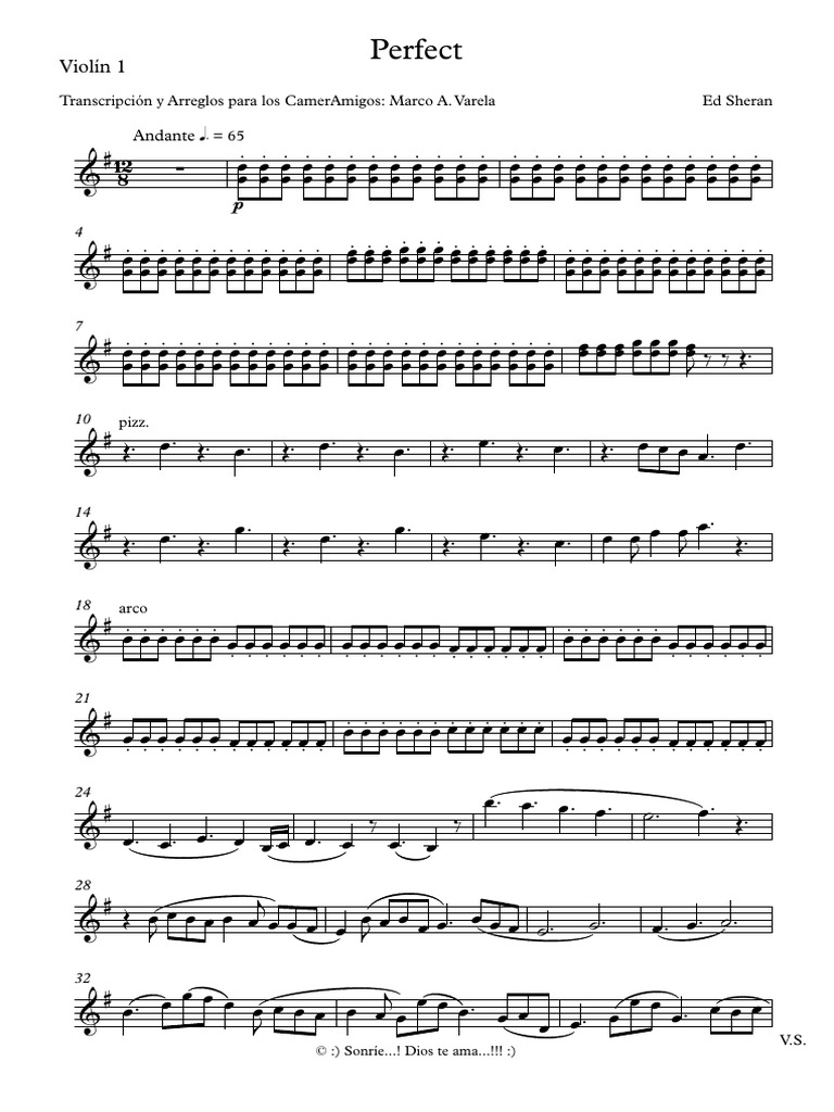 Perfect - Sol Mayor - Violín 1 | PDF