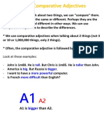 Use of Comparative Adjectives: A1 Is Than A2