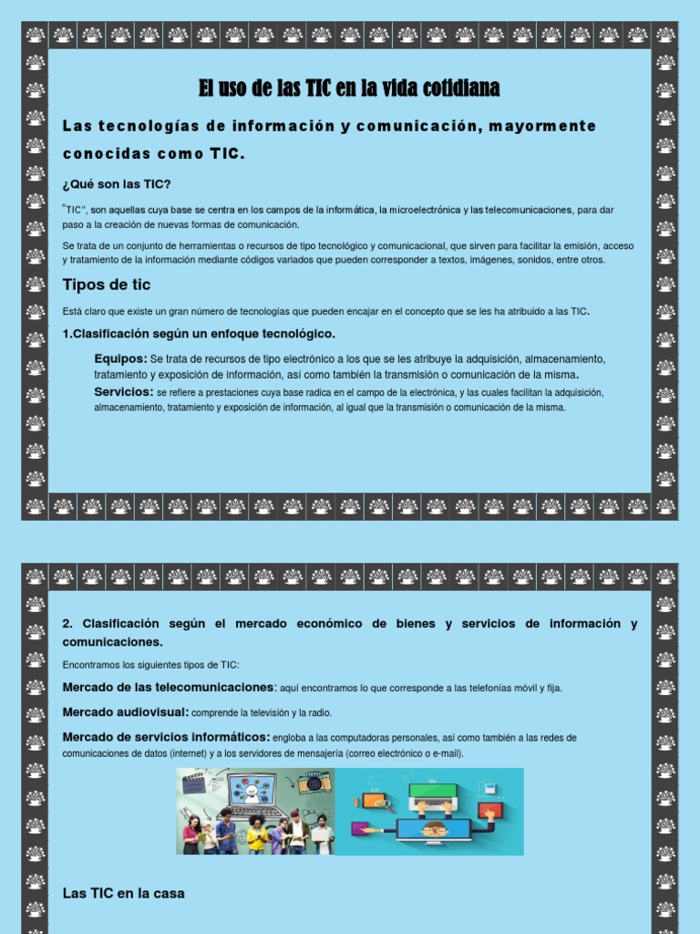 El Uso de Las TIC en La Vida Cotidiana | PDF | Tecnología de ...