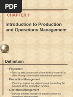 Introduction To Production and Operations Management