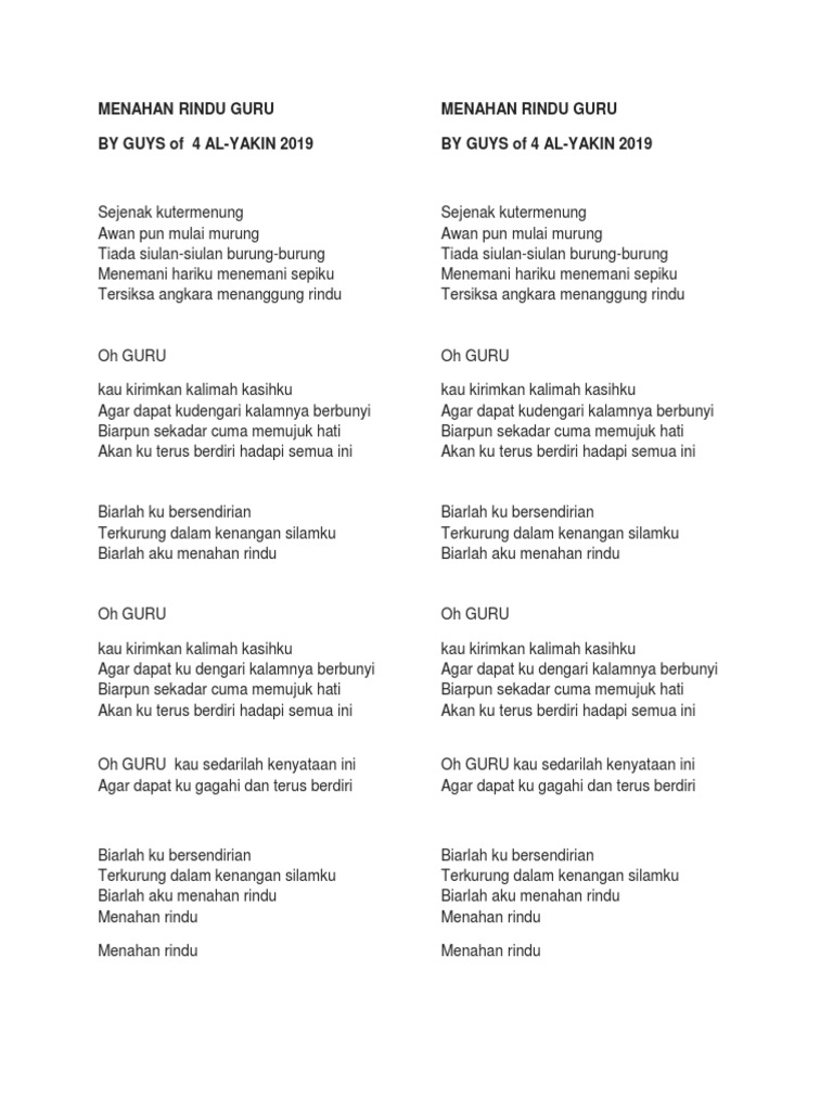 Menahan Rindu Guru Pdf