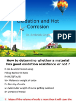 Oxidation and Hot Corrosion: Dr. Ambrish Singh
