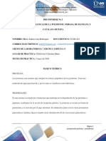 PRE-INFORME No 3 REACCIONES ENZIMATICAS DE LA POLIFENOL OXIDASA DE MANZANA Y CATALASA DE PAPA