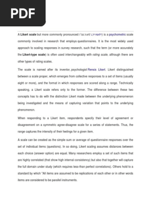 Likert Scale