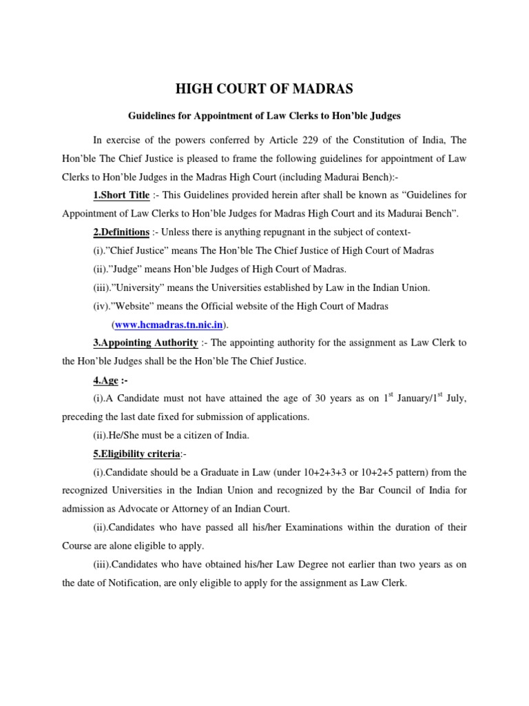 Law Clerk Guidelines 2019 PDF Law Clerk Judge