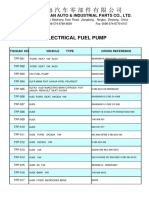 TOCEAN AUTO PARTS CATALOG WITH OVER 100 ELECTRICAL FUEL PUMPS