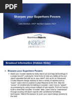 Crystal Reports Sharpen Your Superhero Powers (Michitsch Systems BCIT)