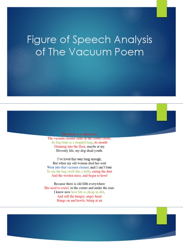 Figure of Speech Analysis of The Vacuum Poem PDF Anthropomorphism