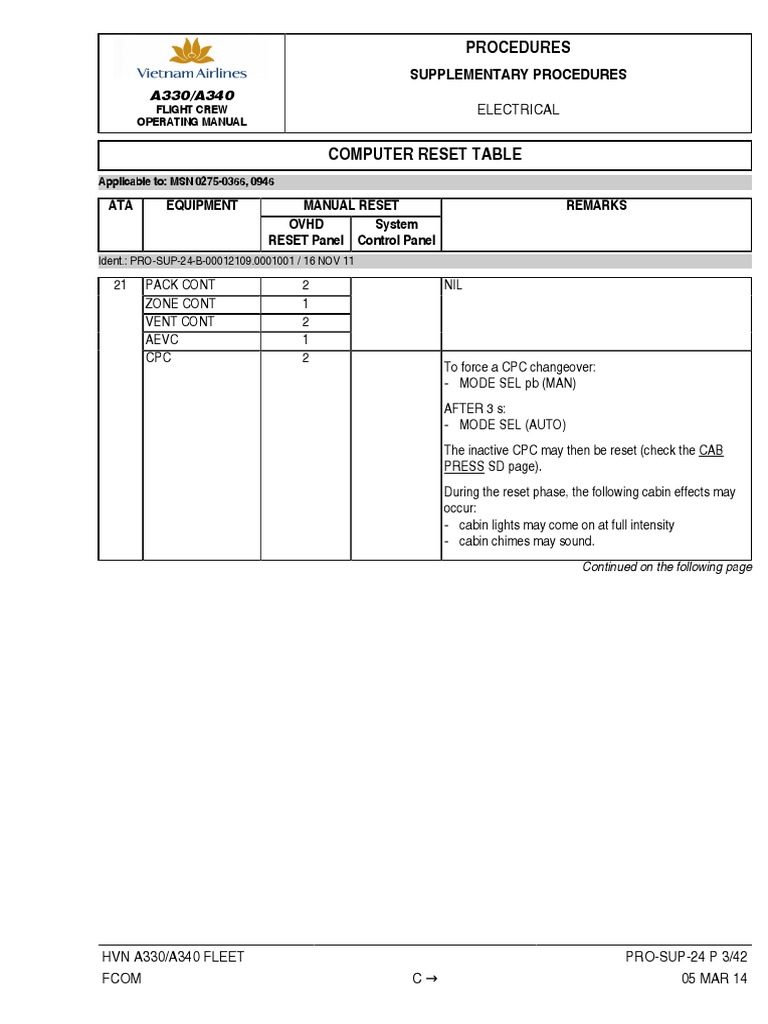 Computer Reset Table Electrical PDF Aerospace Aircraft