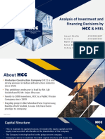 Analysis of Investment and Financing Decisions by HCC & Hrel