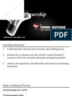 Entrepreneurship: Elbenson P. Rescober, Che