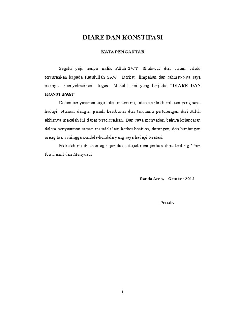 Makalah Diare Dan Konstipasi