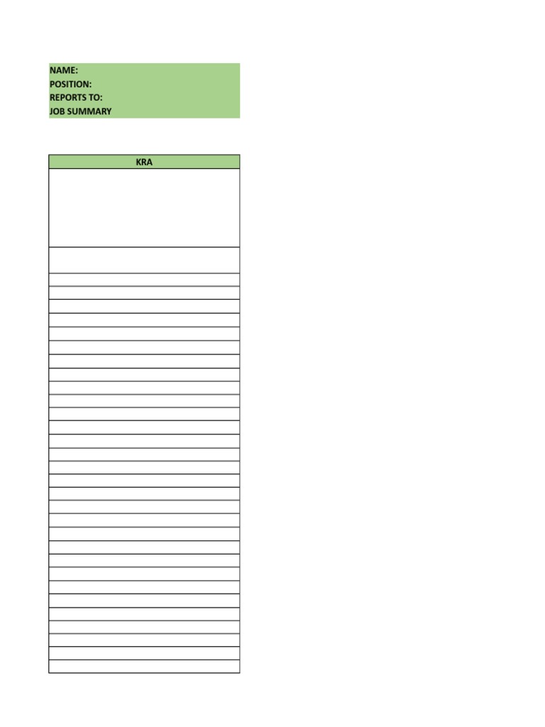 Job Description Template | PDF