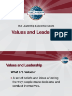 Values and Leadership: The Leadership Excellence Series