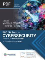 REVA University PGD MTech in Cyber Security Brochure Final