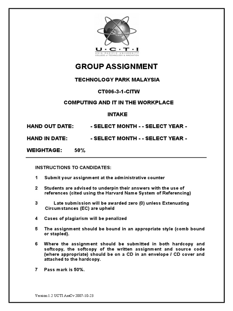 02 - CITW Assignment Cover | PDF