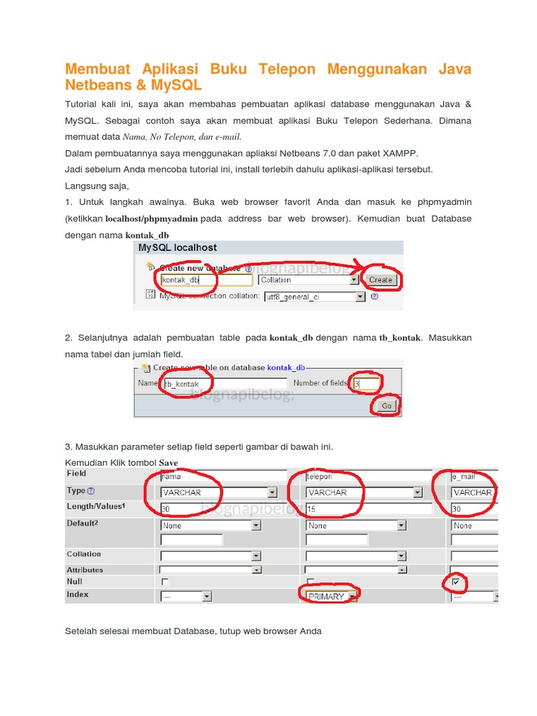Aplikasi Telepon Menggunakan Java Netbeans | PDF