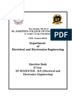 Question Bank II Year III SEMESTER - B.E (Electrical and Electronics Engineering)