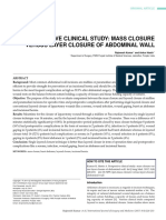 Prospective Clinical Study: Mass Closure Versus Layer Closure of Abdominal Wall