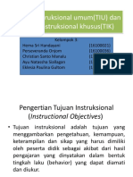 Tujuan Instruksional Umum(TIU) Dan Tujuan Instruksional Khusus(TIK