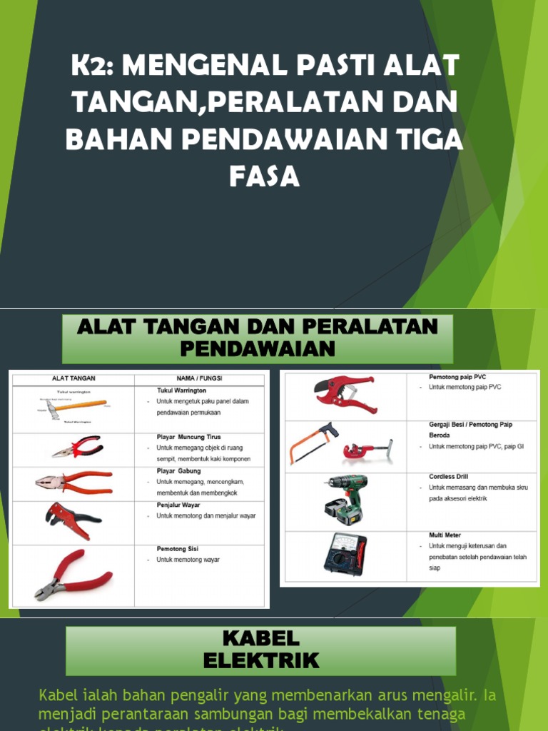 Mengenal Pasti Alat Tangan Peralatan Dan Bahan Pendawaian 3fasa Pdf