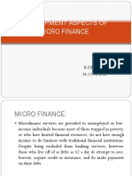 Development Aspects of Micro Finance: BY B.Deepika